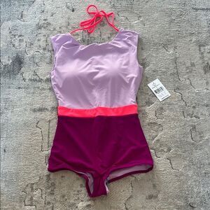 Vibrant Pink and Purple One Piece Swimwear with Modern Cuts